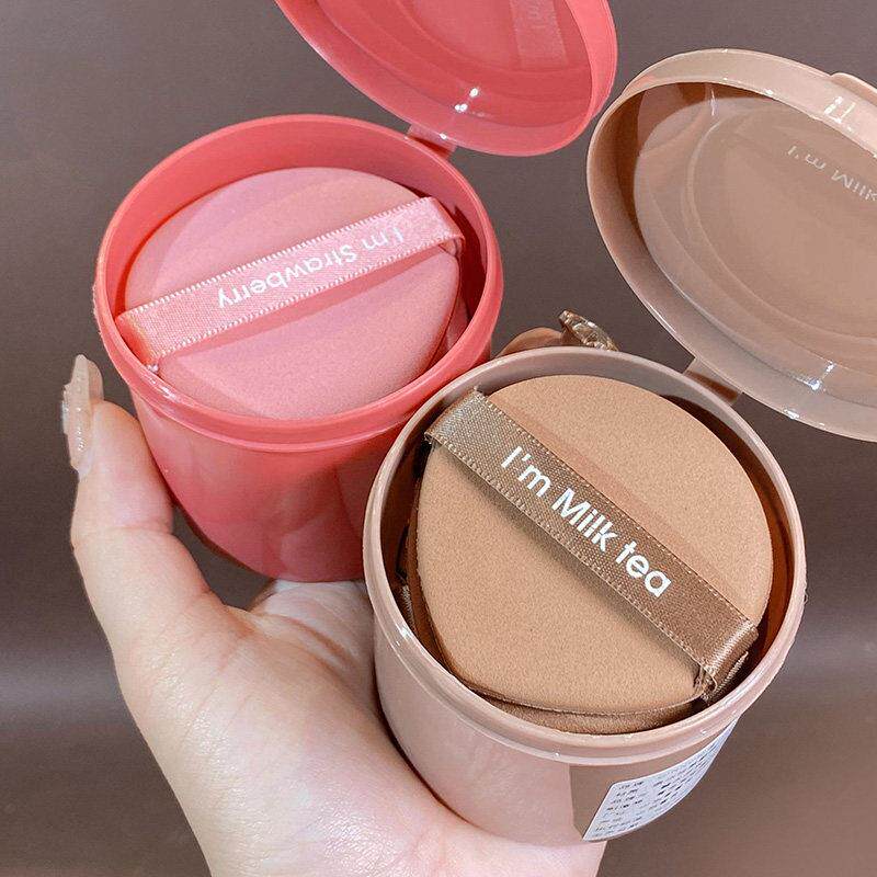 底妆服帖的秘密！超大号棉花糖粉扑气垫饼粉底液干湿两用软不吃粉