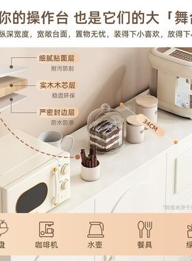 实CBG00760木芯餐边油柜墙一柜体储物柜白色奶客厅法式家靠用斗收