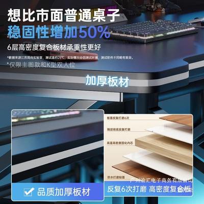 直销双人电脑桌1台式用公桌子作台卧工家室长书桌情办侣并排