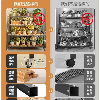 新款多肉花盆架花架置物架阳层台庭院地花架子落EUI式客厅多可移