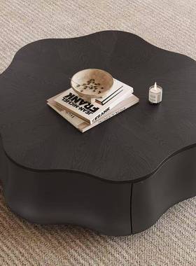 意式极简AVR茶几客厅家用205新款瓣储物异形蝴蝶网红2黑色茶几花