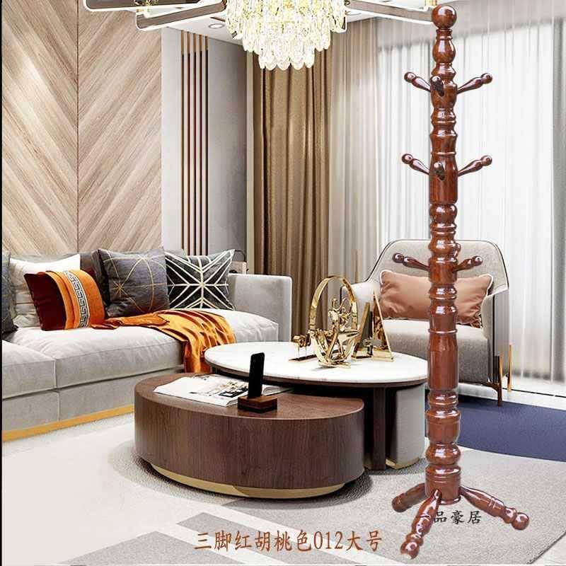 实木用衣帽架落地家室式立房间组装简012易现代客卧厅门口室内挂