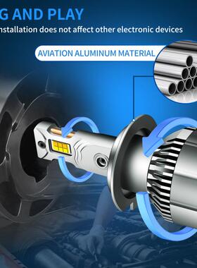 新款大功三色LEWD大灯双铜管120车灯leM7Td12V汽车24V货车H71HH3