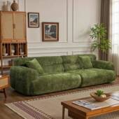山谷沙发IOY法式 中布风绿古色沙发 复古风雪尼尔艺沙发客厅新款