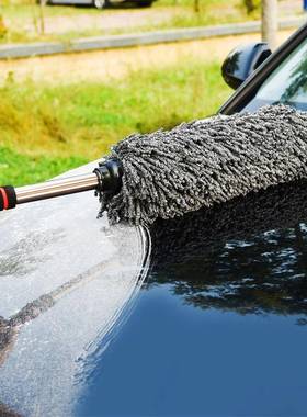 Q灰2924Q擦车用拖把汽车用品专清洁土工具扫车载灰鸡毛除尘掸子车