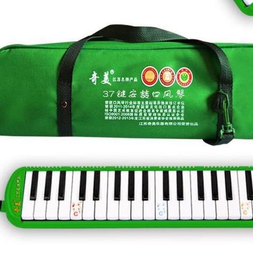 奇美安喆口琴37键用儿童男女初学者学生黑软包成人3色2键QM37A-7