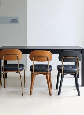 式餐实木复美古餐RAT椅铁艺创意吧餐椅中古厅风工业风休闲椅酒吧