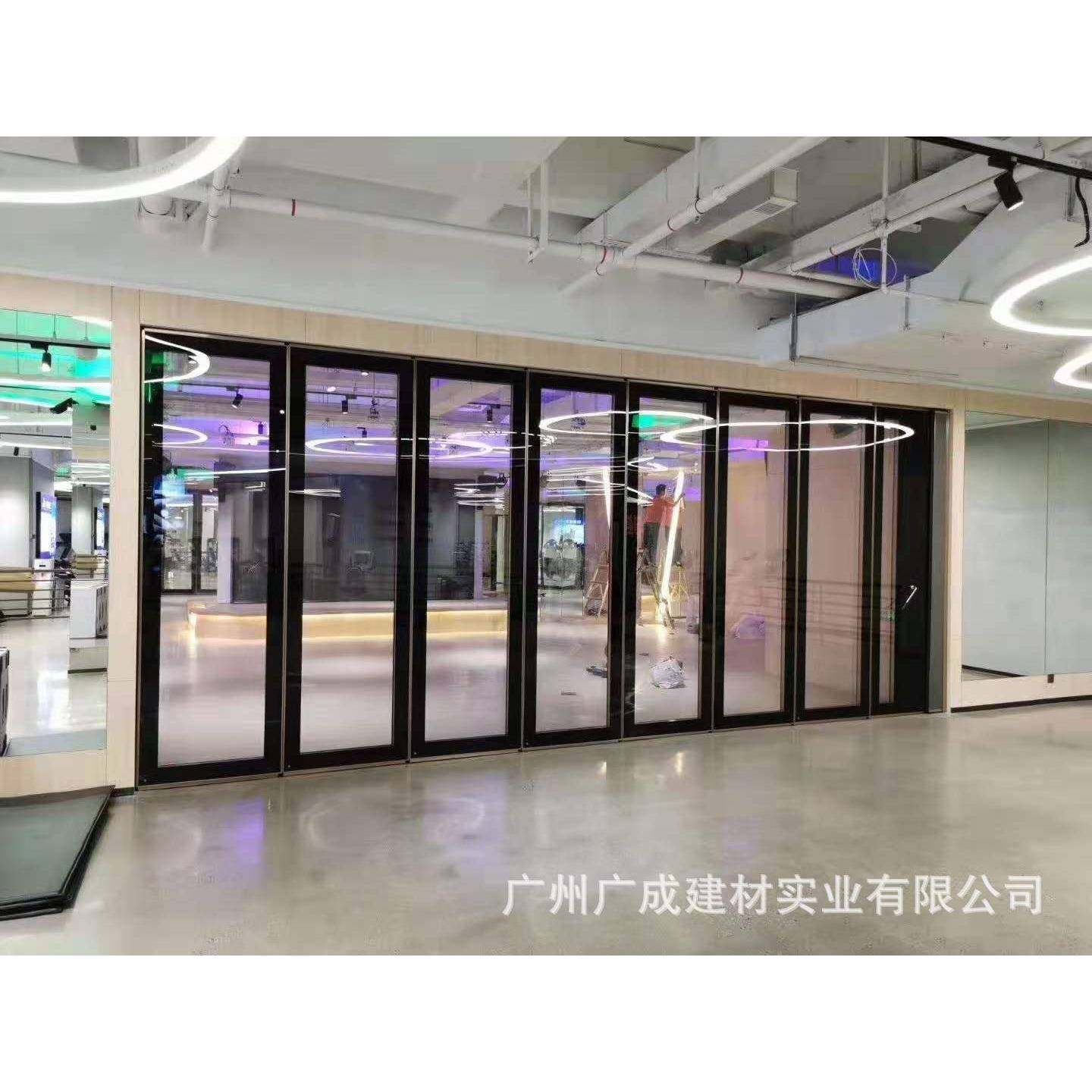 酒店移动隔断墙宴会厅包高厢活动屏风隔80型音隔动可折叠移推断拉