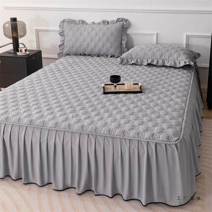 夹棉裙套单件公主风遮丑F5M9M75T下摆床单床加高床笠罩三套防尘床