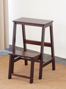 梯凳家用梯FVI折叠凳子子两用多功能实木板凳凳梯爬椅三步梯凳登