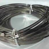 不锈钢201十字牙喉箍通信抱箍监全电线杆卡箍水管395气扎带管全控