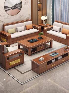 新中式紫金檀OAA沙木风雕花实木发现代国约家用冬夏两用可储物简