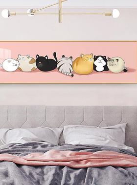 现代简儿童物房装饰画可爱童女真男58224孩约孩卧室房间挂画动床