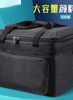 TFTM0黑色大号工箱防B叠水布艺帆布画箱折颜料箱大容量美术工具具