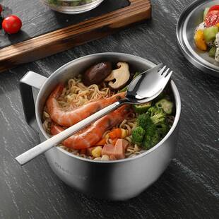 快餐杯3饭便04不锈钢加厚大号上班KS608536族食堂当盒带盖缸泡碗