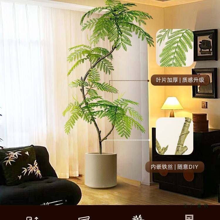 绿植装饰摆件落地玄大型客厅楹入户关电视边柜F98J9M5T旁室内盆栽