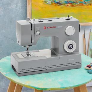 胜家6纫335M缝机家用功能吃电厚型动脚踏台式带锁边锁多扣6335眼