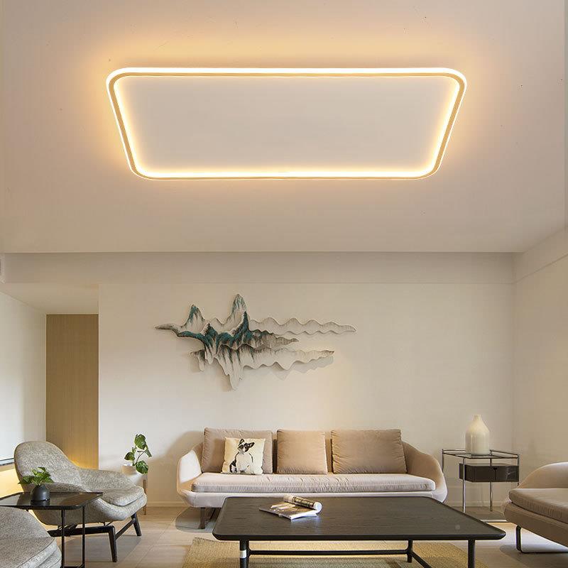 新款客厅灯l灯e627d简卧约现代方形书吸顶灯超薄创意个性室房餐厅