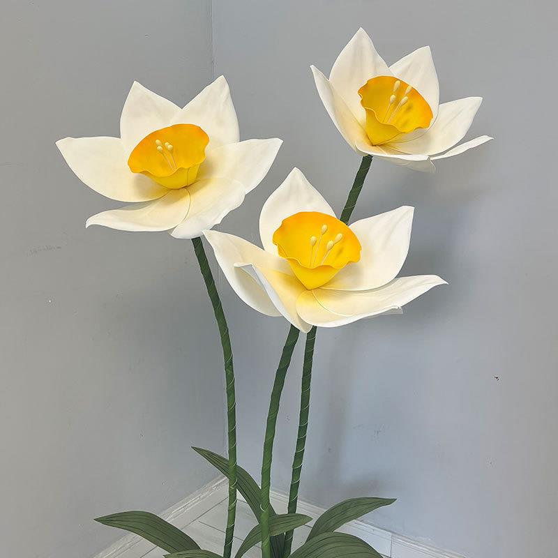 54413216eva水仙仿真婚庆礼婚橱花直播装窗饰摄影道具仿真植物仿