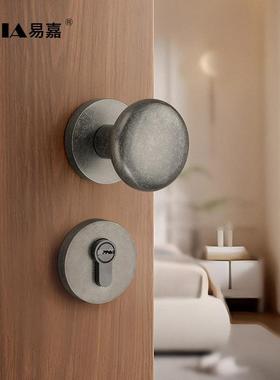 中古风球型门室内卧把室锁复旧古做实木门手通用型静音磁72F045/7