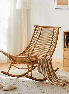 懒人摇阳摇QYR椅躺椅藤椅午用休台家休闲可睡觉客厅编老人专用逍