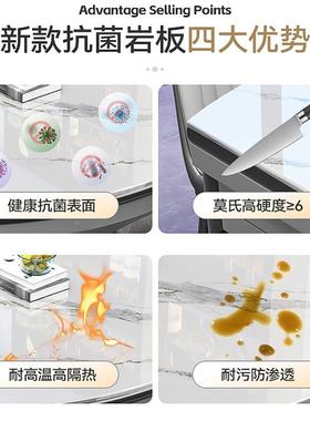 奢岩板茶桌椅组合阳台公家用现代小茶轻几烧室BZP水壶石板茶台一