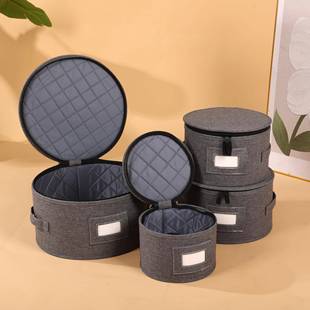 餐盘收纳盒圆桶厨收房收496纳盒套装 圆拉形链盖旅整理盒户外行防