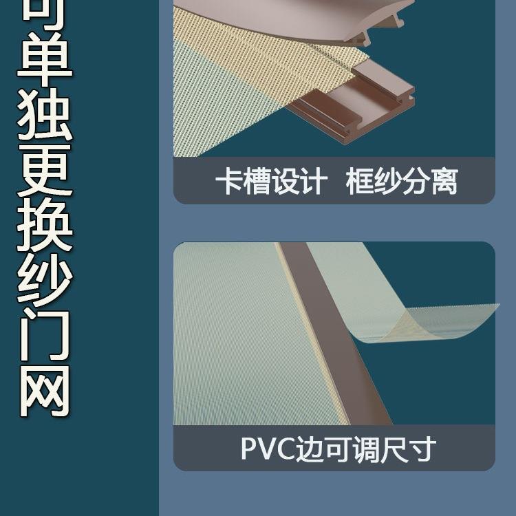全磁条磁性沙窗门帘防蚊魔术贴F96THST6门纱自粘磁铁装蚊吸纱窗自