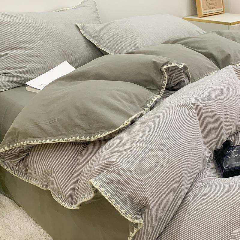 WTR被AF77HJTMH品类床上1四件套纯棉套床单学生宿舍三件套单人床