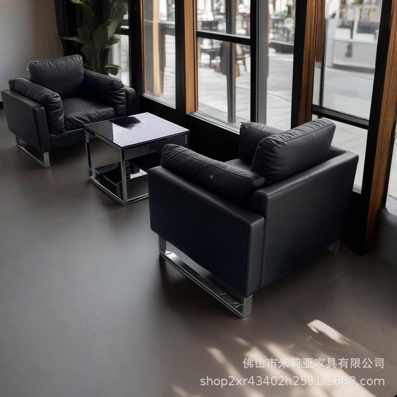 简约现代SF-405办公室小户心型里辅店导客室沙发户接待服装单三人