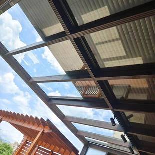 遮阳热遮阳天幕防晒铝合金天幕阳光智能隔天房棚帘户天幕帘外阳台