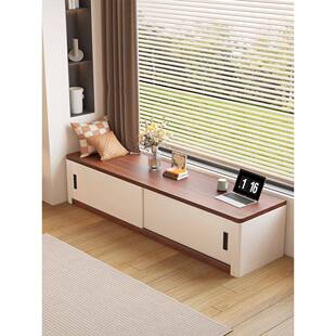 ?实木条阳台柜SYZ窗柜窗台柜落储地柜矮柜飘物柜收纳柜可坐长柜子