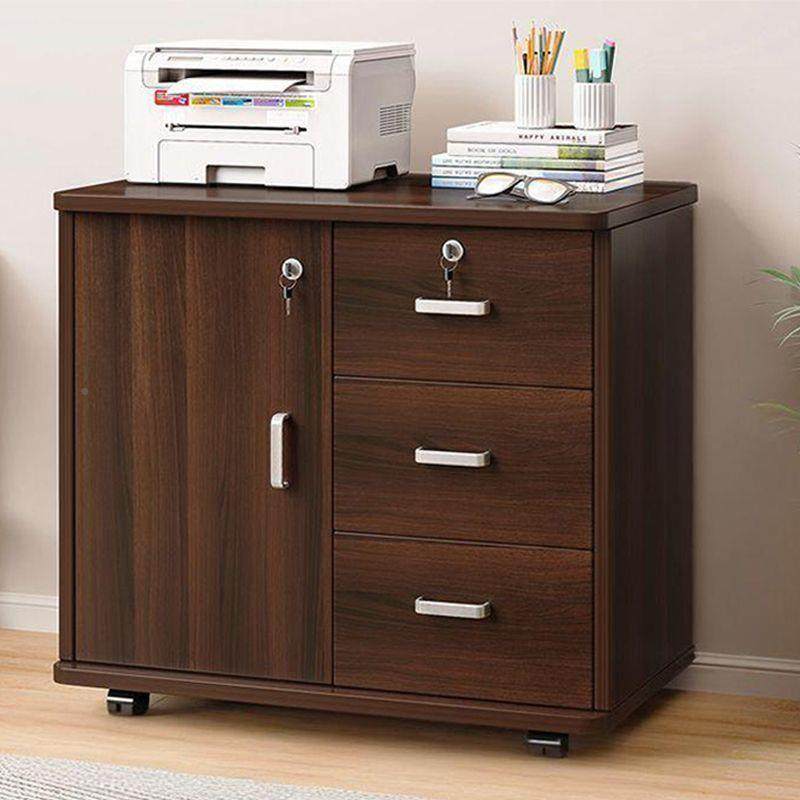 文件柜资料柜桌下底置储物制柜木办带锁矮柜收纳柜物柜公DPJ桌边