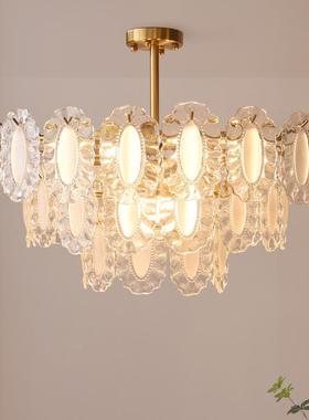 203年新款法式轻奢35399水晶吊灯后现代主灯红卧2室客厅餐厅灯简