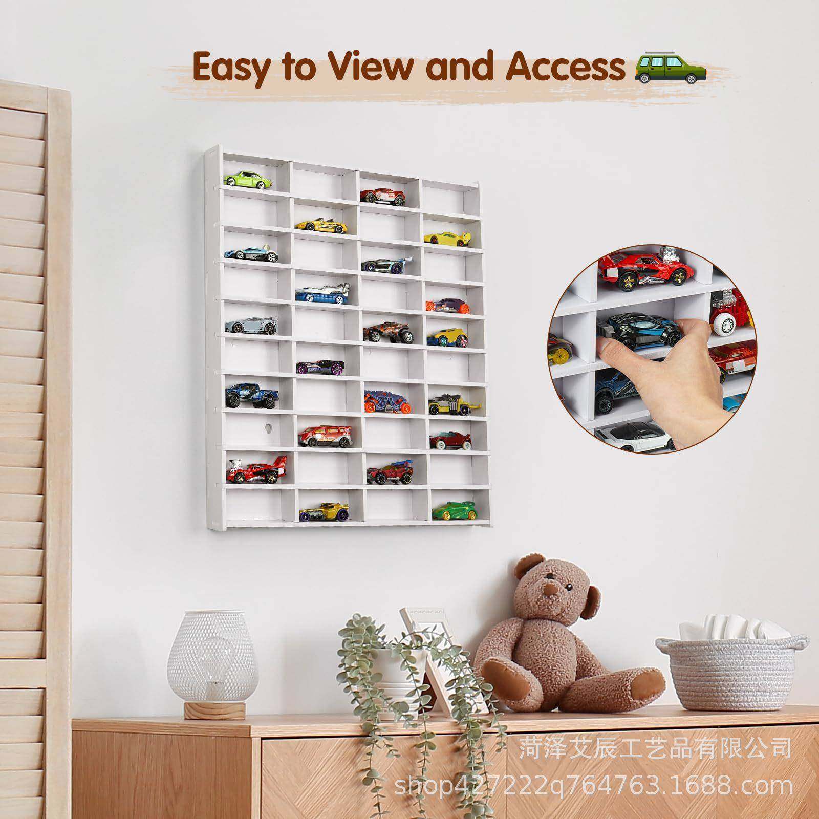 木储制壁挂式多小汽车玩具层展示架汽车收纳格墙上玩具陈置物架列,收纳整理,书桌收纳置物架,淘宝优惠券,粉丝福利购,淘宝优惠卷
