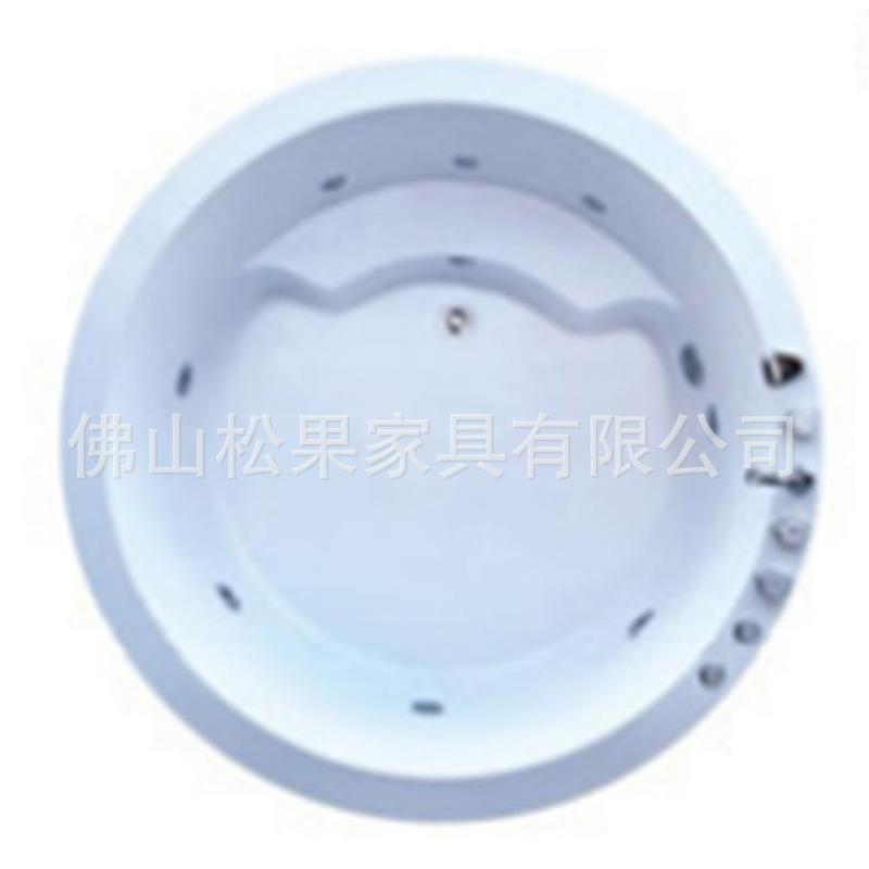 一缸体式智能浴缸圆形666按摩系列带座位waterallingbathtufb