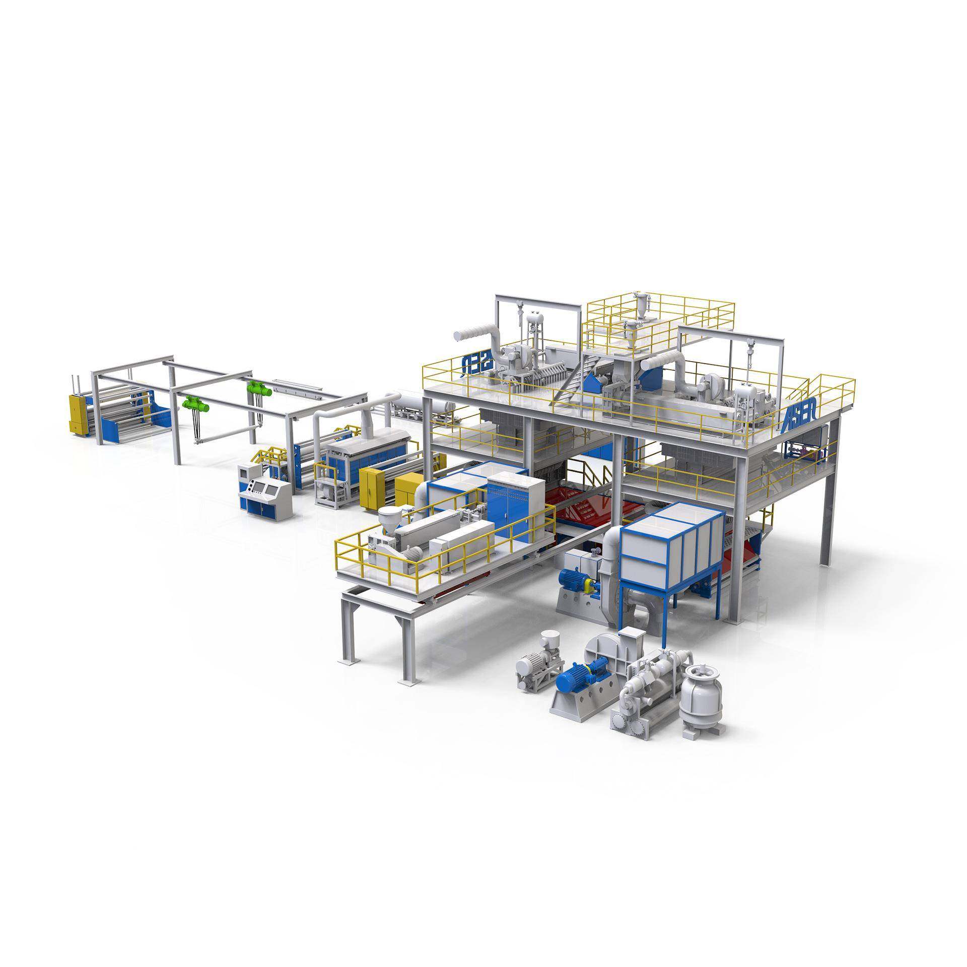 现货械SMS专业生产全自动喷无纺布机无纺布机纺粘熔SM线S生产设备