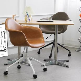 升降办电脑椅旋转公椅办公议桌员工室开会椅复古工业风LTT皮革椅