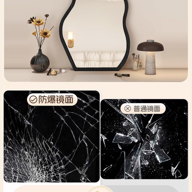 中古化妆镜梳台镜子客厅玄关复古装饰可壁F98J9M68妆挂桌镜面梳镜