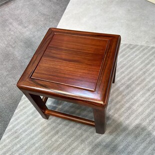 乌金木方凳全实木小凳子家用板凳矮凳换鞋凳新中式客厅茶几凳结实