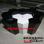 发光展台智能锁展示台中岛高档地台 六角地台展柜式 无人机 展示台