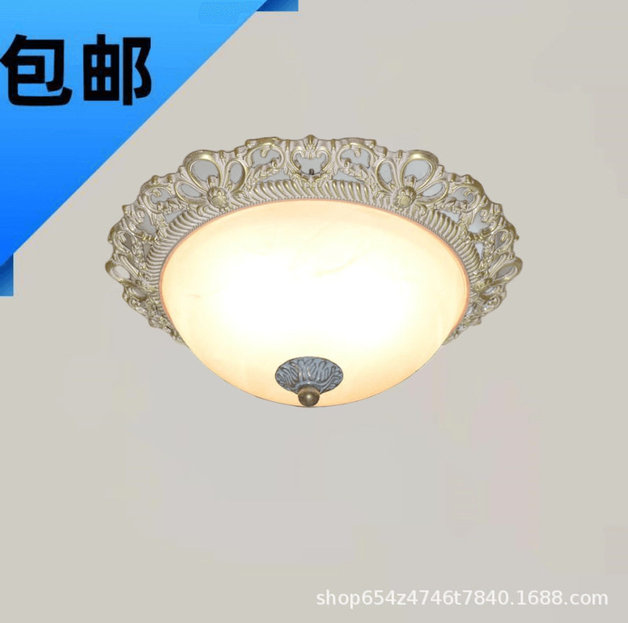 地中海风格蓝色吸顶灯 欧式铁艺美式餐厅卧室书房走廊过道阳台灯