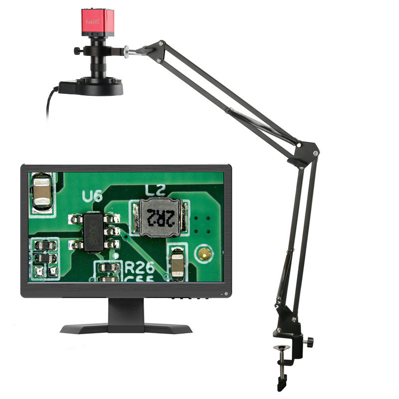 1080P高清HDMI/VGA工业相机130X镜头51CM悬臂支架 主板维修检测