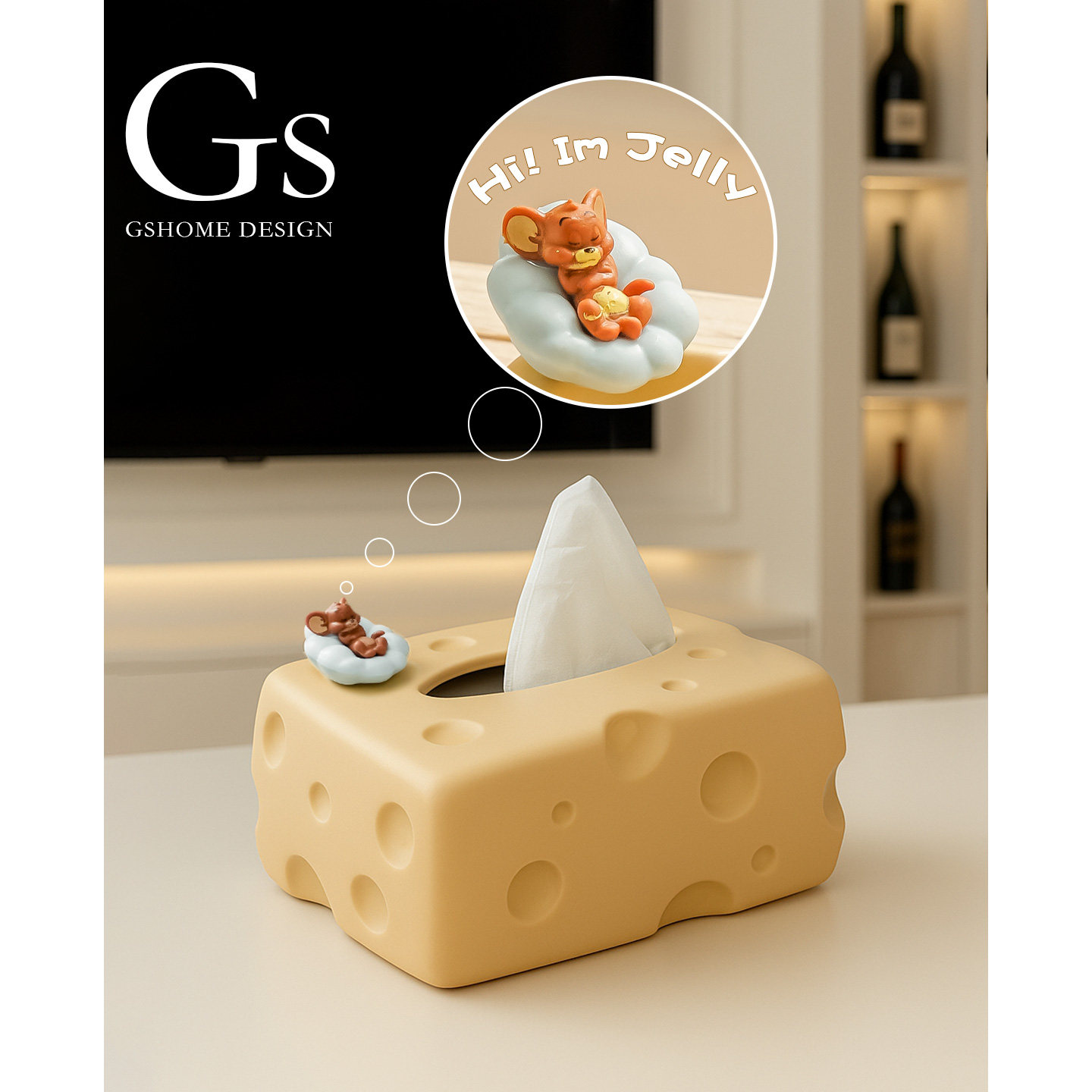 【猫和老鼠】纸巾盒可爱创意卡通客厅茶桌面多巴胺高颜值抽纸收纳,收纳整理,纸巾盒,淘宝优惠券,粉丝福利购,淘宝优惠卷