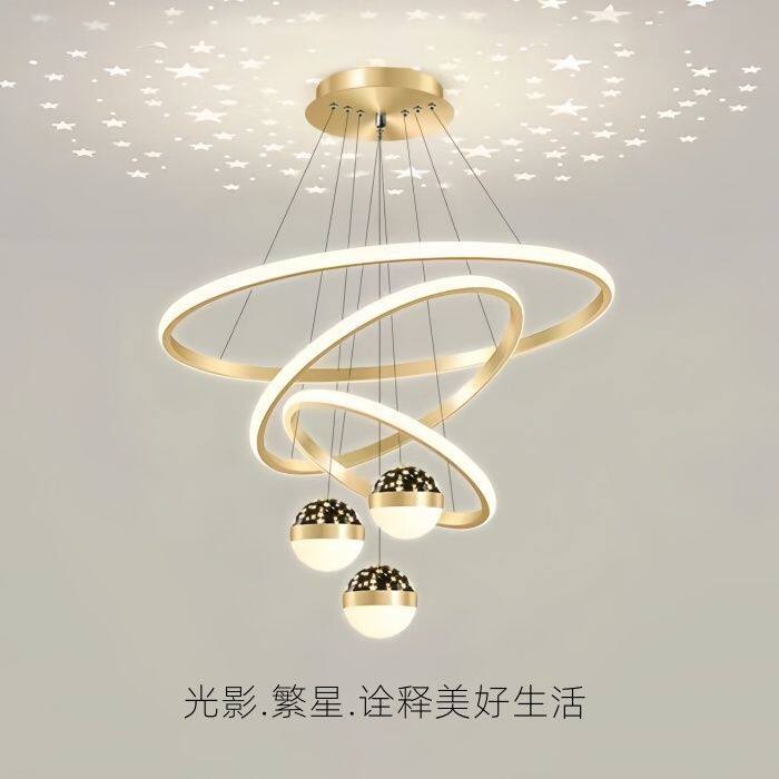餐厅吊灯现代简约轻奢2025年新款客厅吊灯公寓美发店吊顶灯