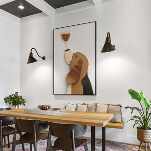 现代简约餐厅装饰画餐桌墙面布置2024新款饭厅背景轻奢高级感挂画