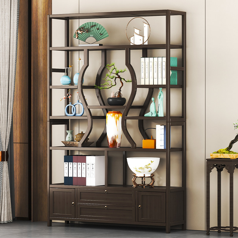 博古架实木新中式茶壶置物架子多宝阁茶具茶叶展示柜客厅摆件架子,住宅家具,多宝格/博古架,淘宝优惠券,粉丝福利购,淘宝优惠卷