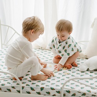 Nest Designs床笠新生儿床上用品婴儿床笠宝宝床罩床单竹棉二层纱