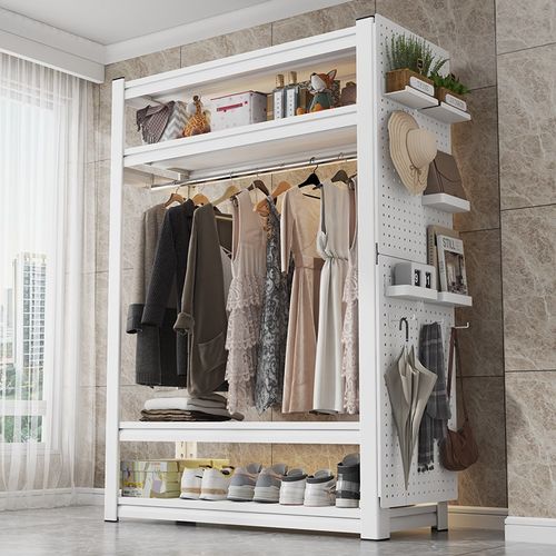衣柜家用货架衣架简易多层组装衣帽架阳台卧室开放式储物间收纳架