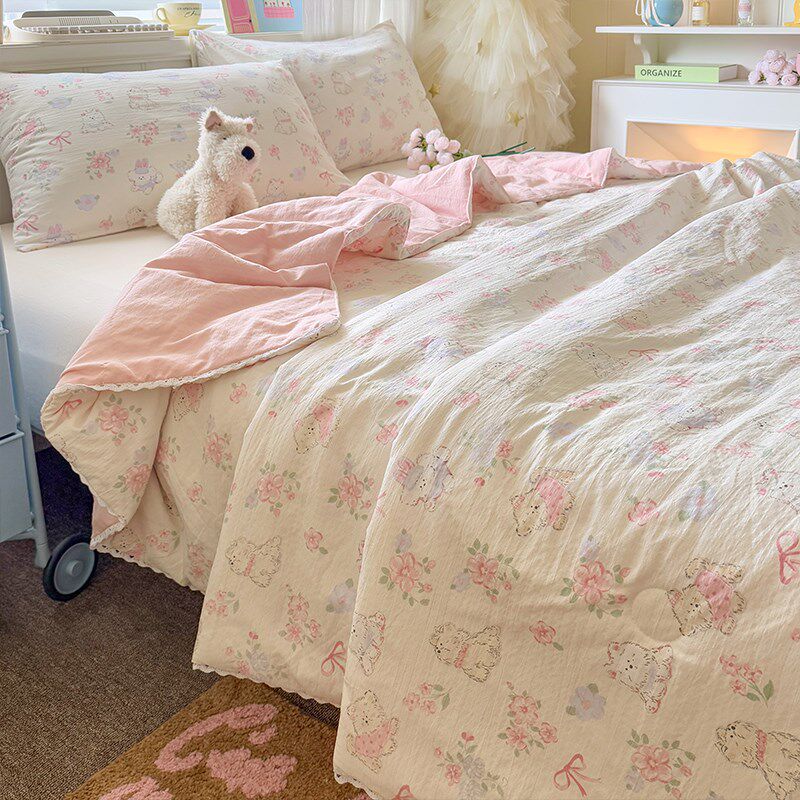 A类母婴级皱皱纱夏凉被2025新款儿童空调被学生单人可机洗薄被子,床上用品,化纤被,淘宝优惠券,粉丝福利购,淘宝优惠卷